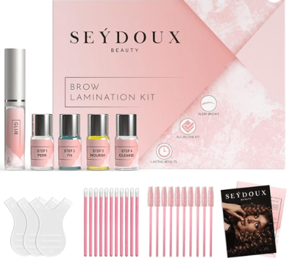 SEYDOUX BEAUTY | Brow Lamination Kit | Premium DIY Eyebrow Lift Set with Castor, Olive Oil, Vitamin K | Professional Salon Perm Results From Home - Vegan, Cruelty-free