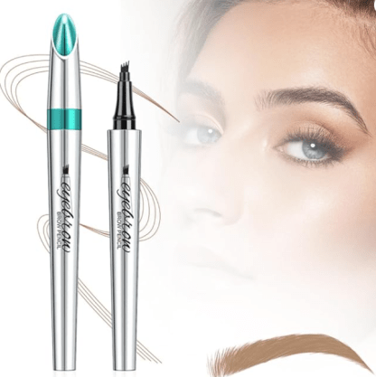 2024 New Magic Eyebrow Pencil, 5PCS Waterproof Microblading Eyebrow Pencil Contouring Pen 4 Tipped Precise Brow Pen, Fine Stroke Microblading Eyebrow Pencil Creates Natural (Light Brown)