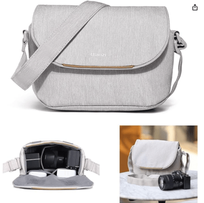 ULANZI Camera Bag, SLR/DSLR Camera Case Professional, Crossbody Photography Small Bag Fashion, Shoulder Bag for Women and Men Compatible for Sony Canon Nikon Mirrorless Camera Waterproof Lightweight