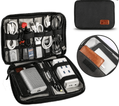 Travel Cable Organizer Bag, T Tersely Travel Gadget Cables Electronics Organiser Accessories Bag,Portable Tech Gear Bag Cable Bag Phone Accessories Carrying Storage Case for Headphone Earphone USB