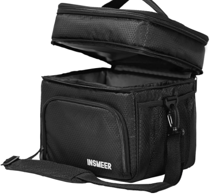 INSMEER 16L Lunch Bag, 2 Decks Insulated Lunch Bag for Work 100% Leakproof Insulated Large Lunch Box Cooler with Shoulder Strap Lightweight Lunch Bag for Women Men Office Picnic